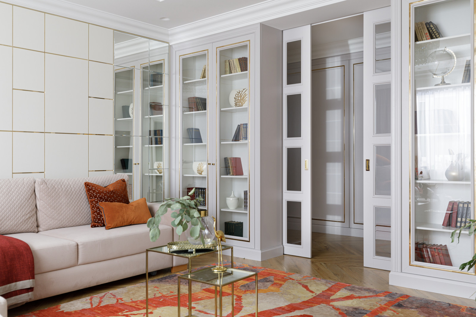 Квартира 125м2 | GOLD ACCENT | Неоклассика и модерн с латунными акцентами