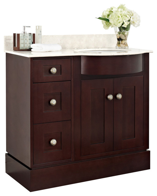 Cherry Wood Veneer Vanity Set Coffee 8 O C Cupc Faucet 24 X22 Cherry Wood Veneer Vanity Set Coffee 8 O C Cupc Faucet 24 X22 Transitional Bathroom Vanities And Sink Consoles By American Imaginations