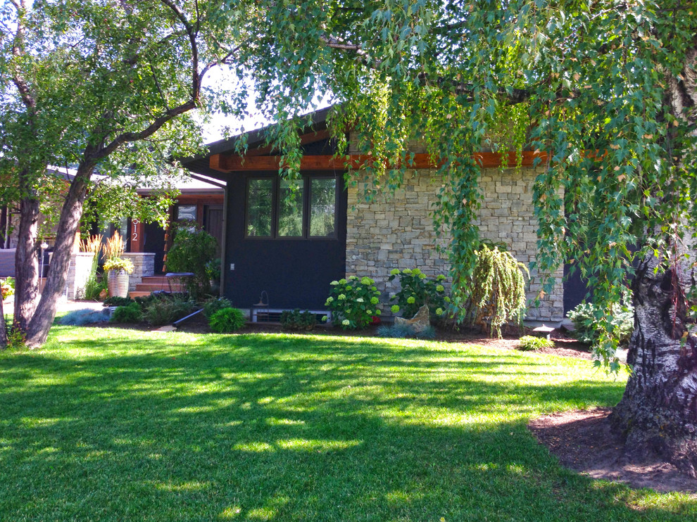 MidCentury Bungalow Transitional Exterior Calgary by Ranger