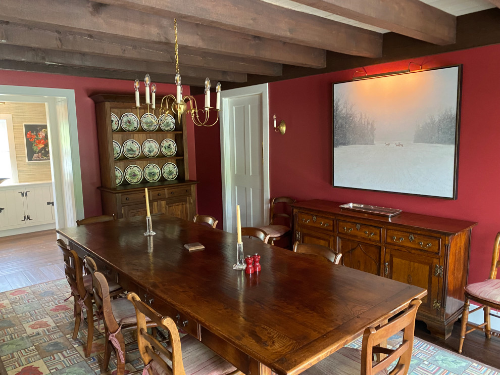 This is an example of a country dining room in New York.