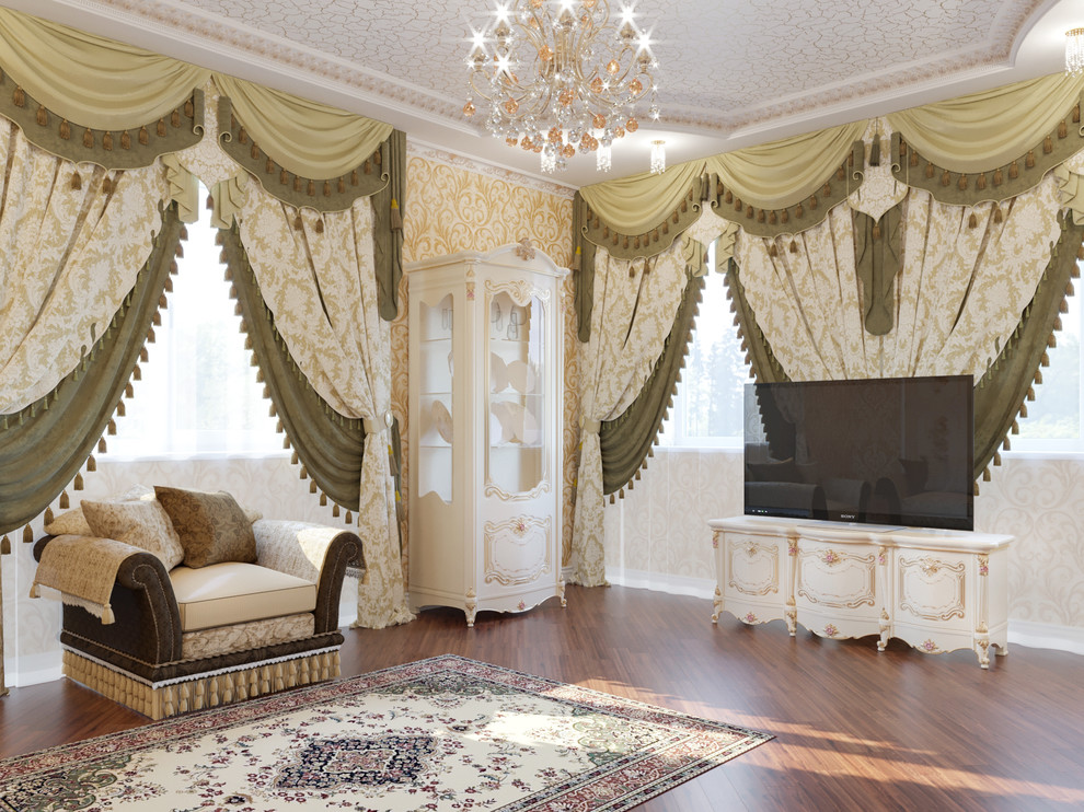 Классическая гостиная и кабинет в с.Ямном для семейной пары.