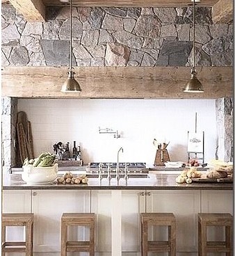 Rustic kitchen vent hood