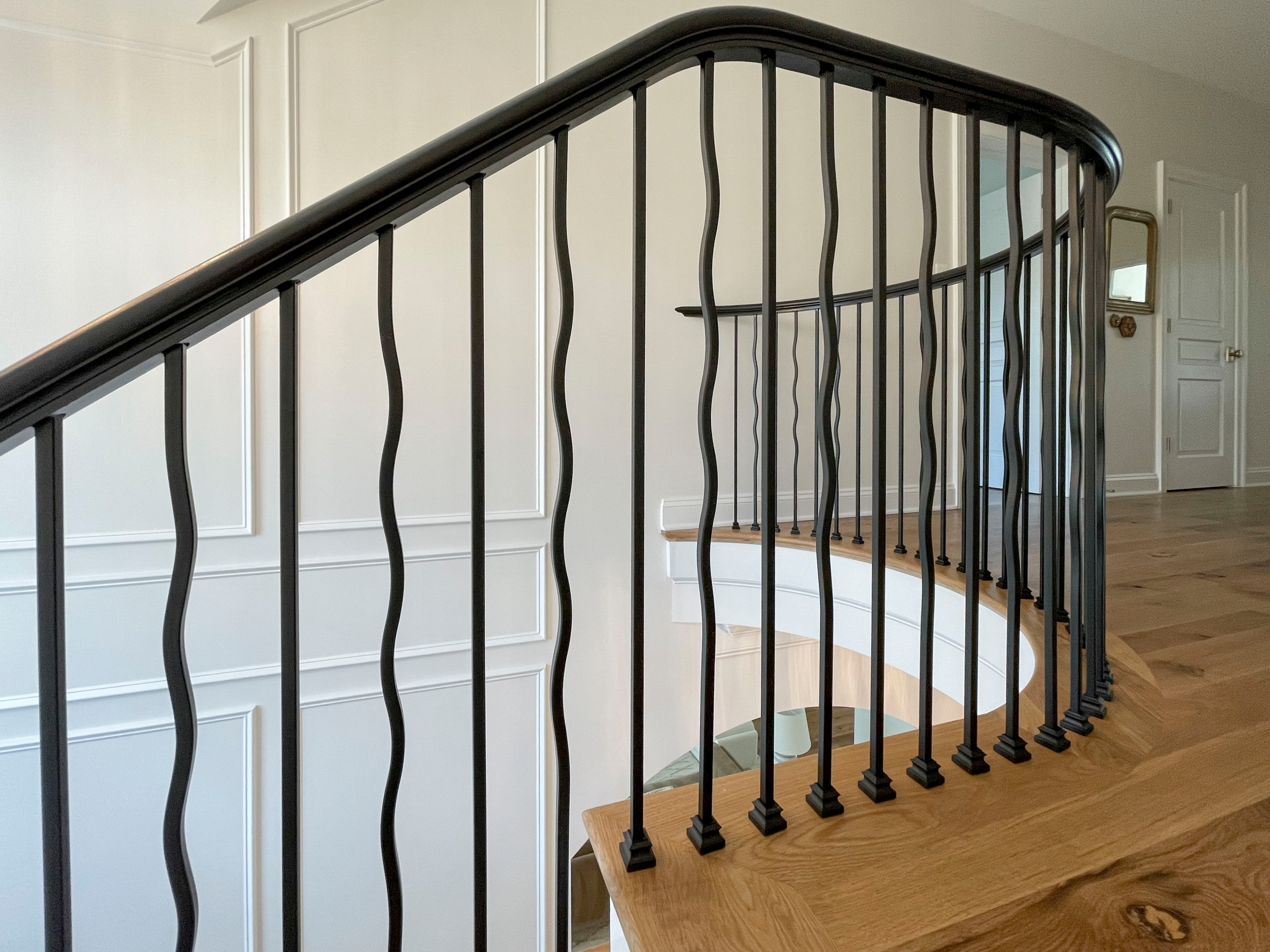 106_Modern Balustrade System Meets Traditional Winding Stairs, Aldie VA  20105