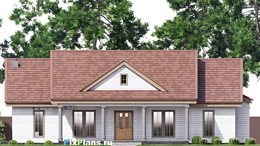 Проект одноэтажного дома 19х19м S240м2 F-16487