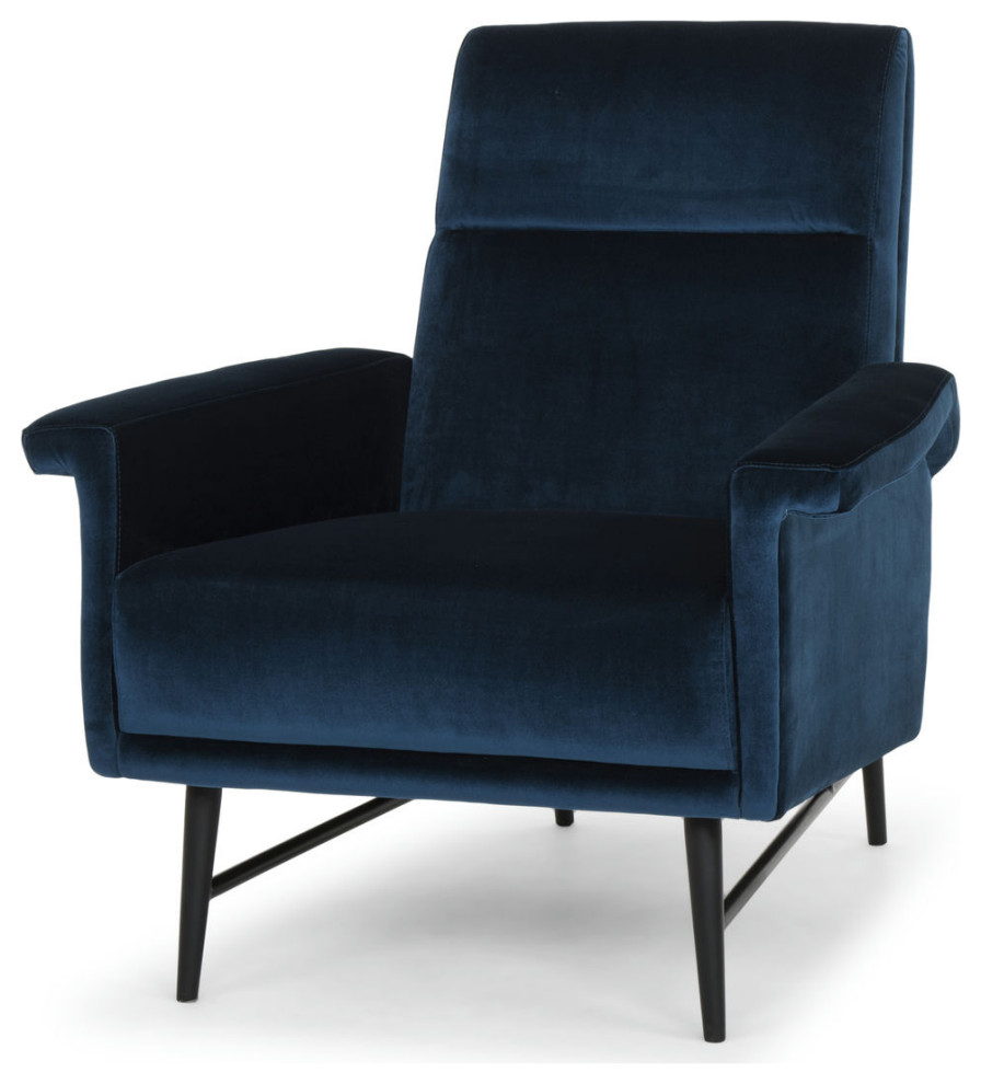 Mathise Midnight Blue Fabric Occasional Chair