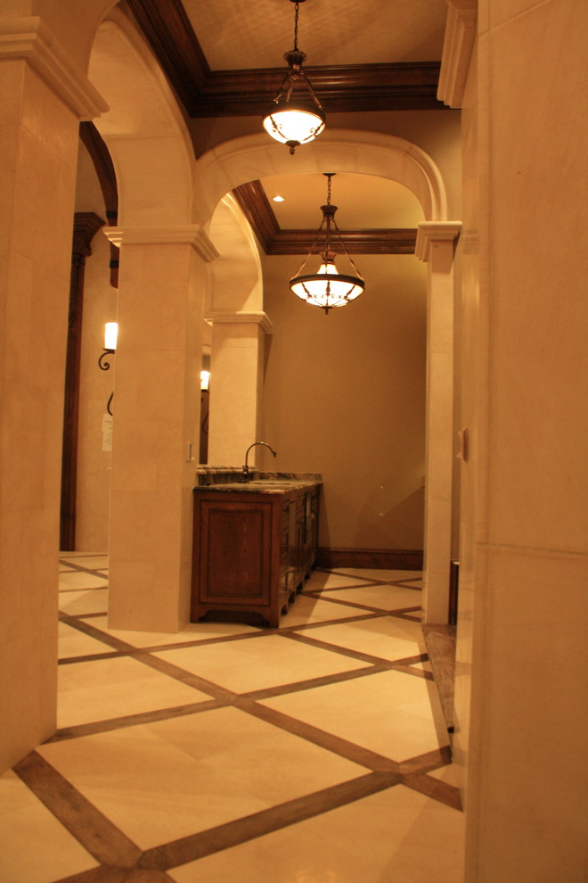 This is an example of a mediterranean hallway in Dallas.