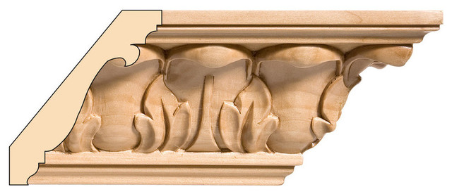 Large Acanthus Crown Repeats 3 1 2 Traditional Molding And