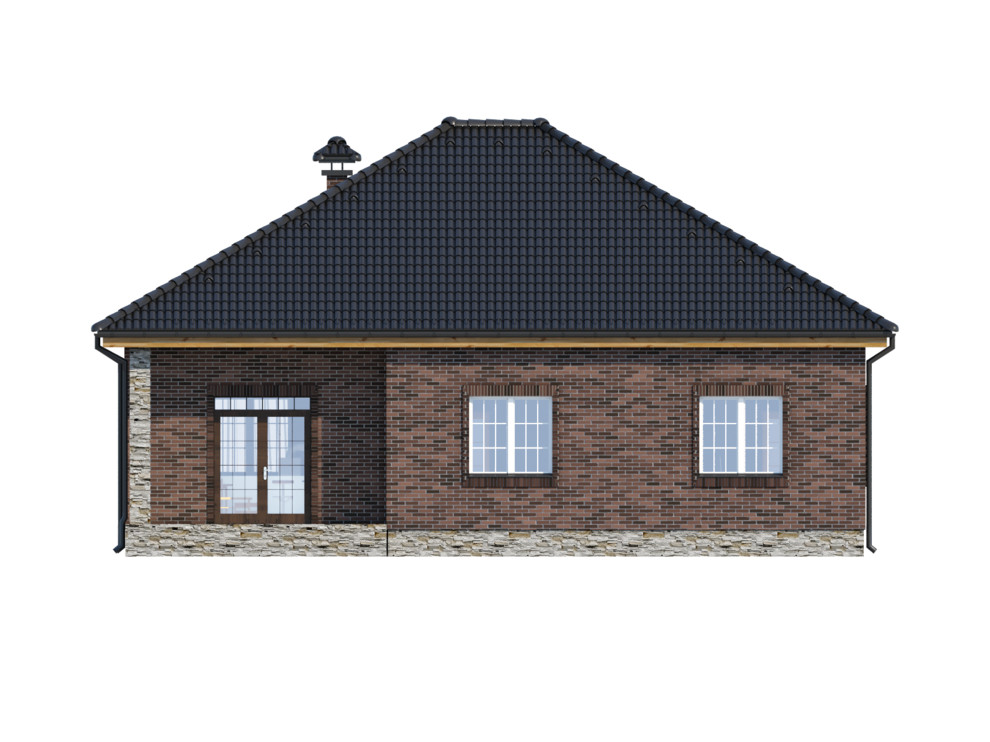 Проект 271 Одноэтажный дом с тремя спальнями