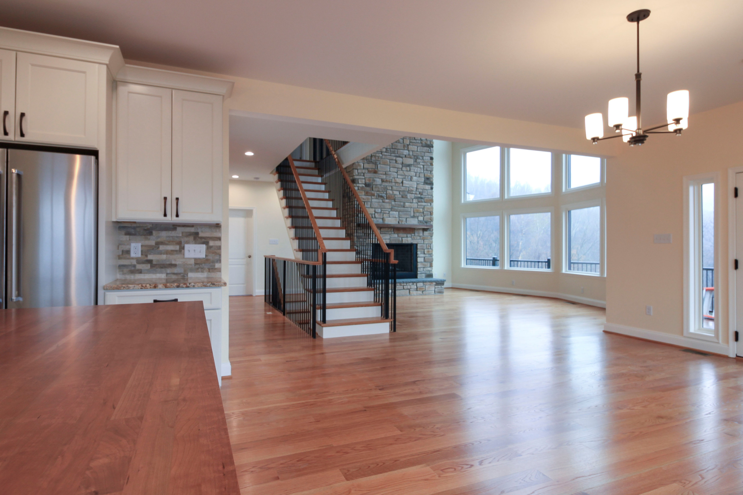 97_Airy Straight-Floating Staircase in Transitional-Mountain Home, Luray, VA 228
