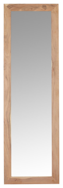 acacia wood floor mirror