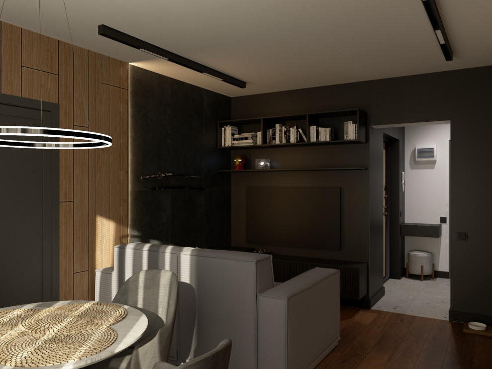 Квартира в Санкт-Петербурге в темных тонах