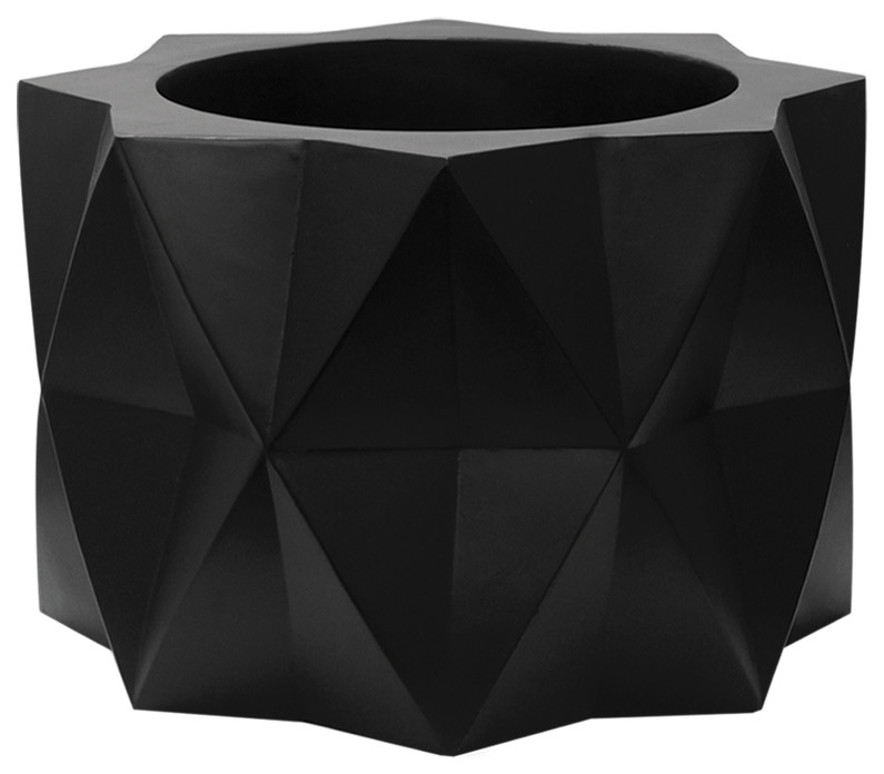 Diamond Polyresin Floor Pots Transitional Indoor Pots And Planters