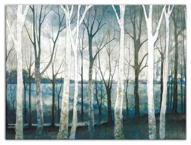 birch tree canvas painting