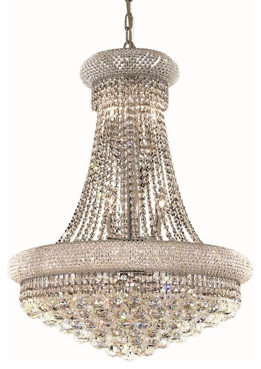 Primo 14-Light Chandelier, Chrome With Clear Royal Cut Crystal