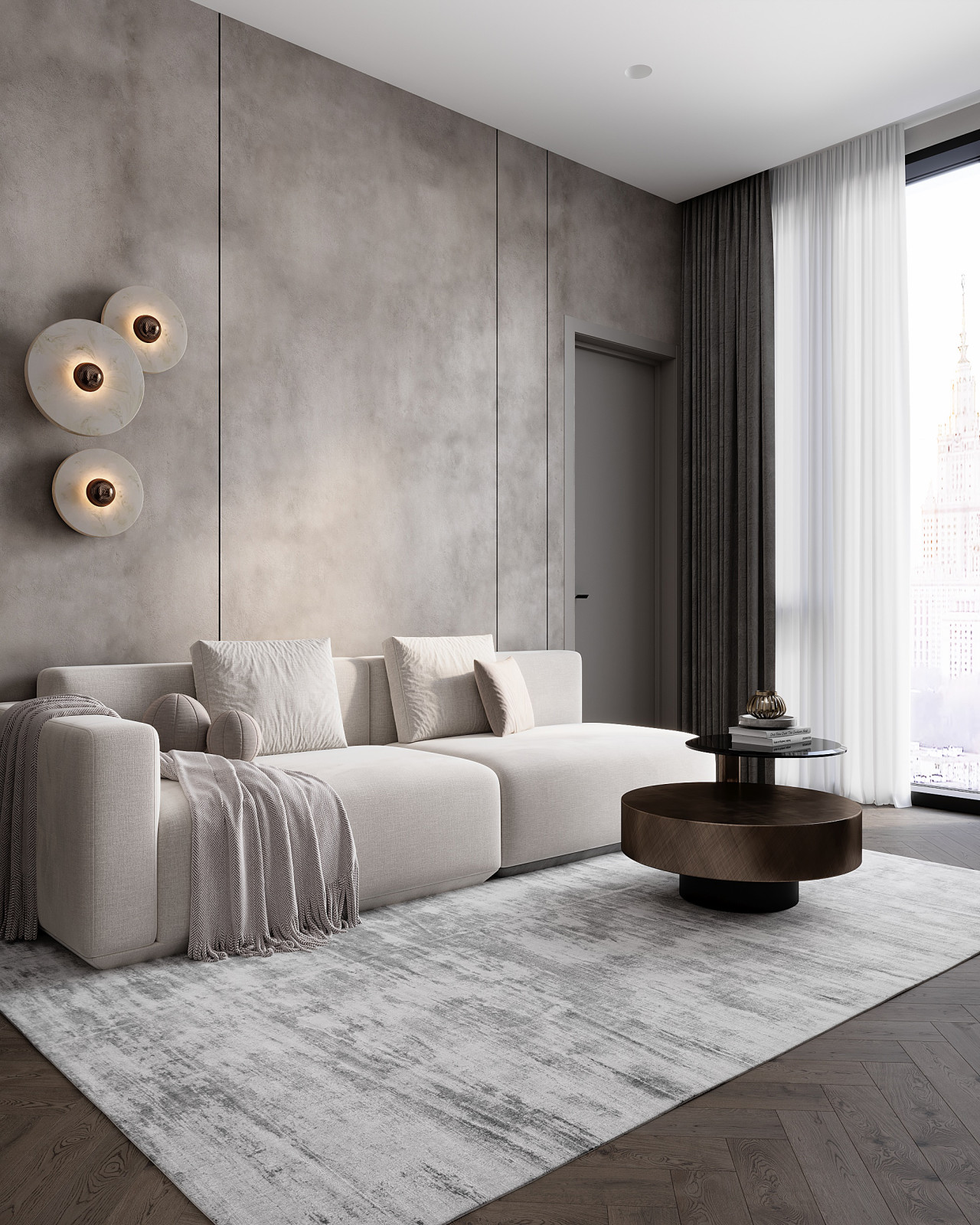 Will Towers Квартира 111м2 Гостинная, Прихожая