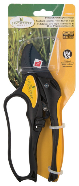 Landscapers Select Anvil Pruners 0.875 In Capacity Non-Stick Soft Cushioned Tpr 