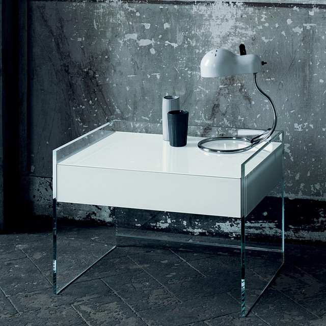 Glas Italia Float Glass Night Stand Modern Nightstands And Glas Italia Float Glass Night Stand Modern Nightstands And Bedside Tables By Switch