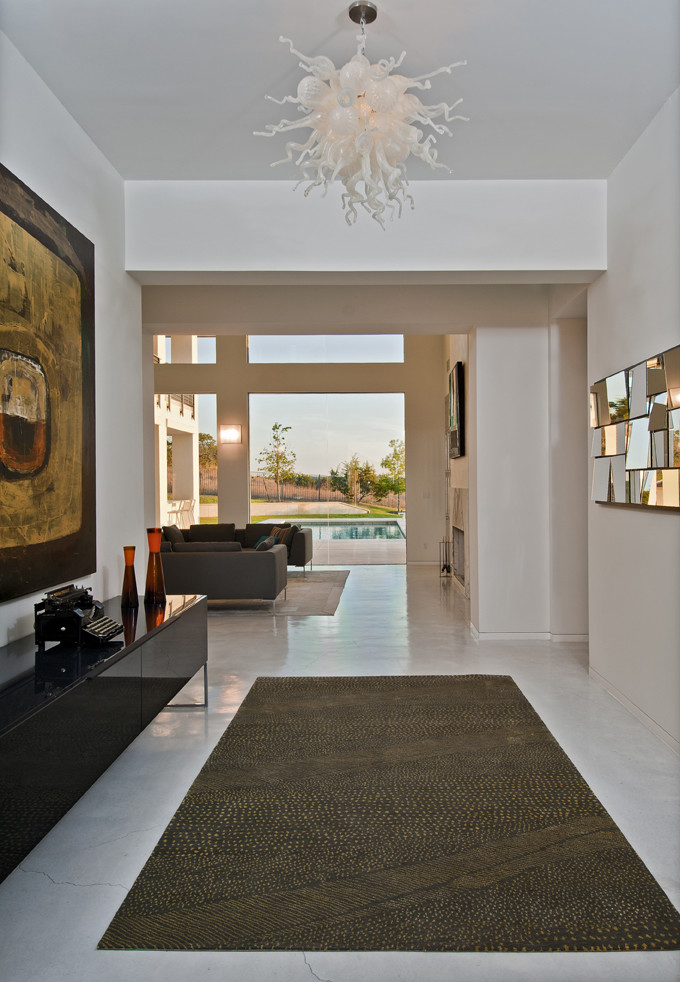 Photo of a contemporary entryway in Austin.