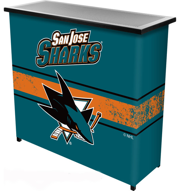 NHL Portable Bar With Case, San Jose Sharks