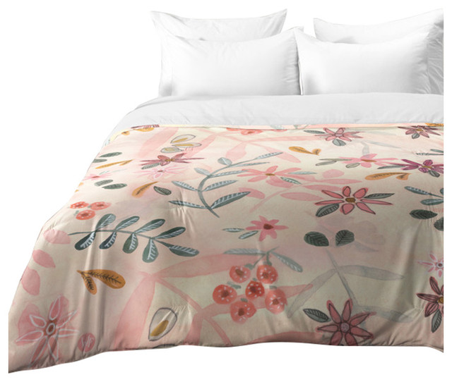Wonder Forest Feminine Floral Comforter Contemporary
