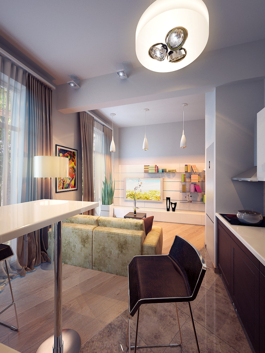 Compact flat for 2 young people