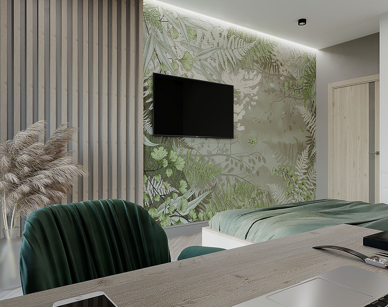 Спальня для молодой пары в ЭКО-стиле