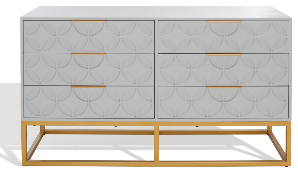 Safavieh Couture Emelia 6 Drawer Dresser, N/A Contemporary