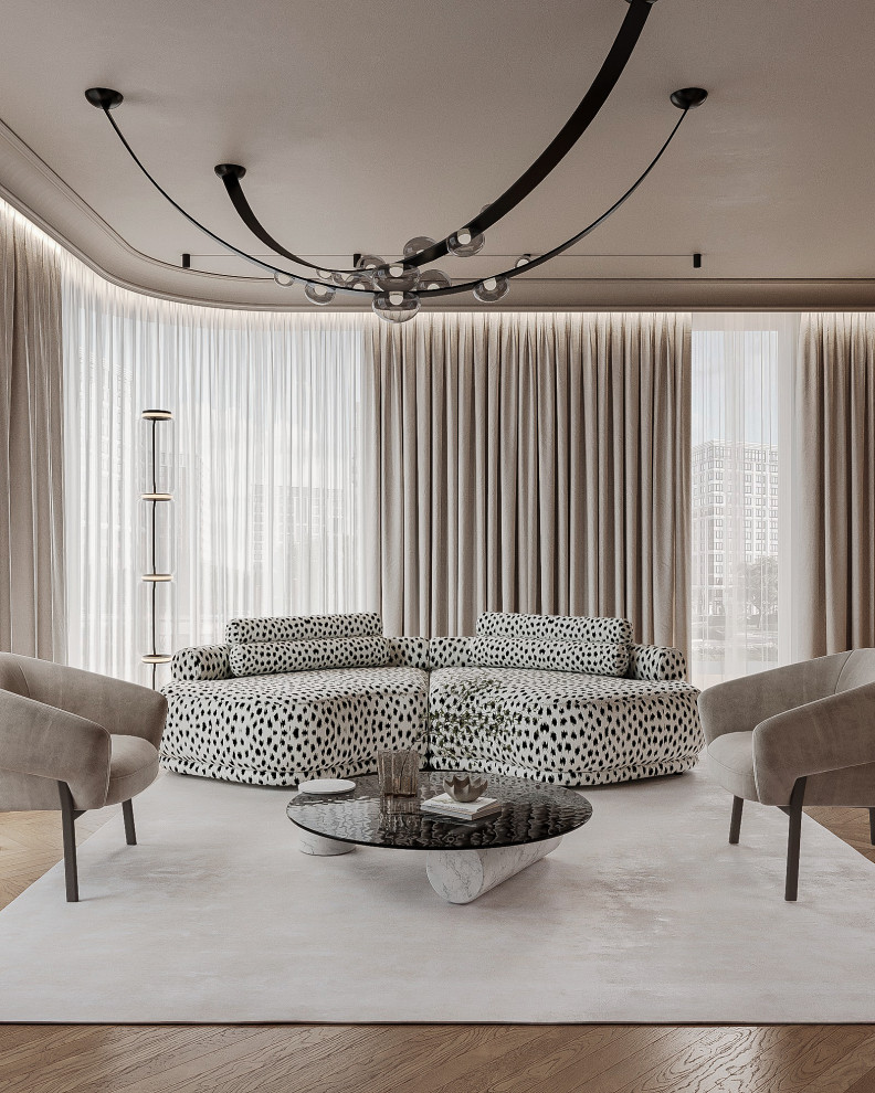 Гостиная с радиусными элементами