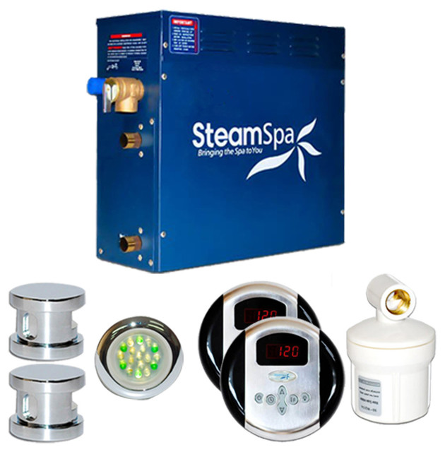 Steam Spa Royal Package for Steam Spa 10.5 KW Steam Generators, Chrome