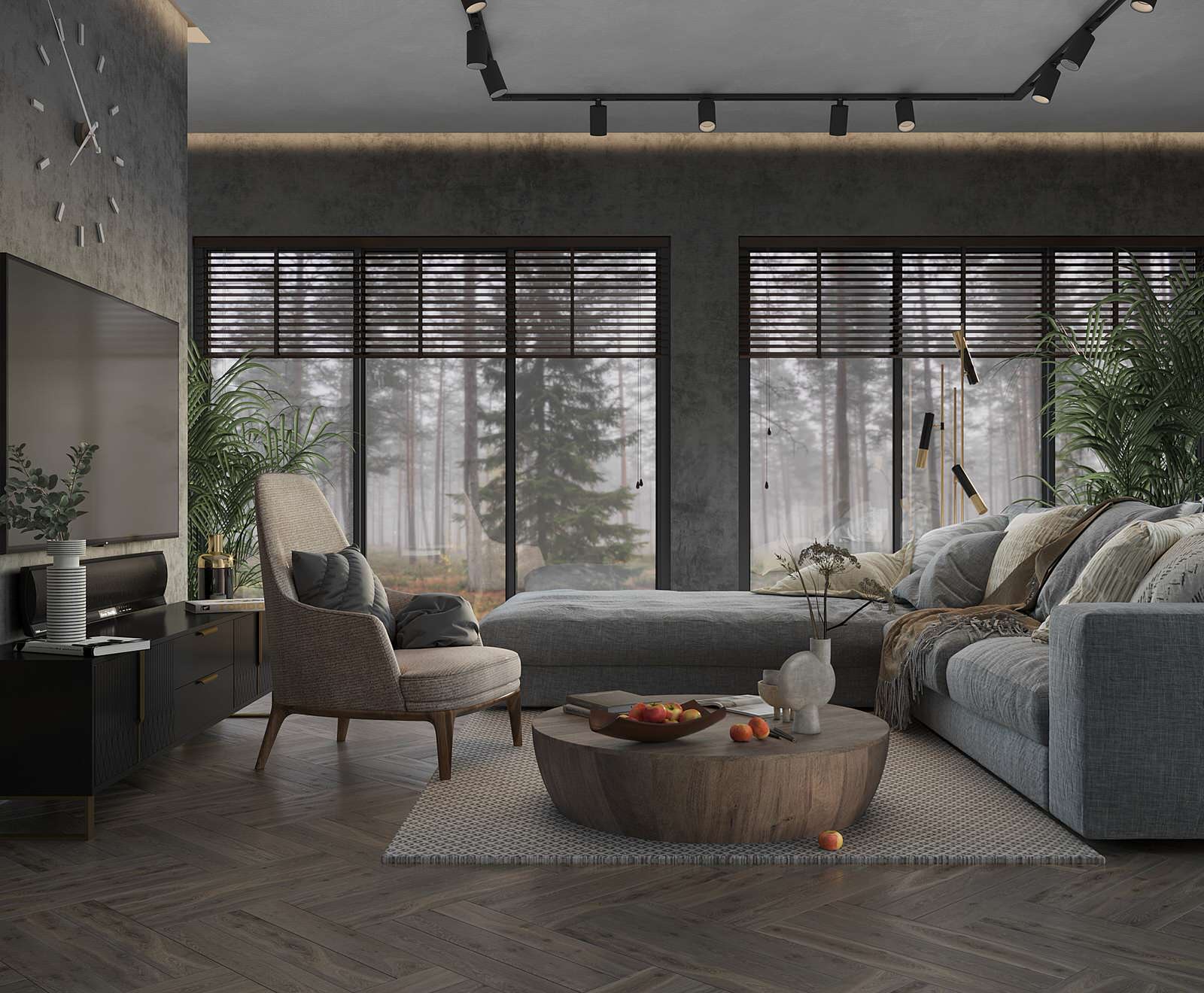 Диванная зона и ТВ