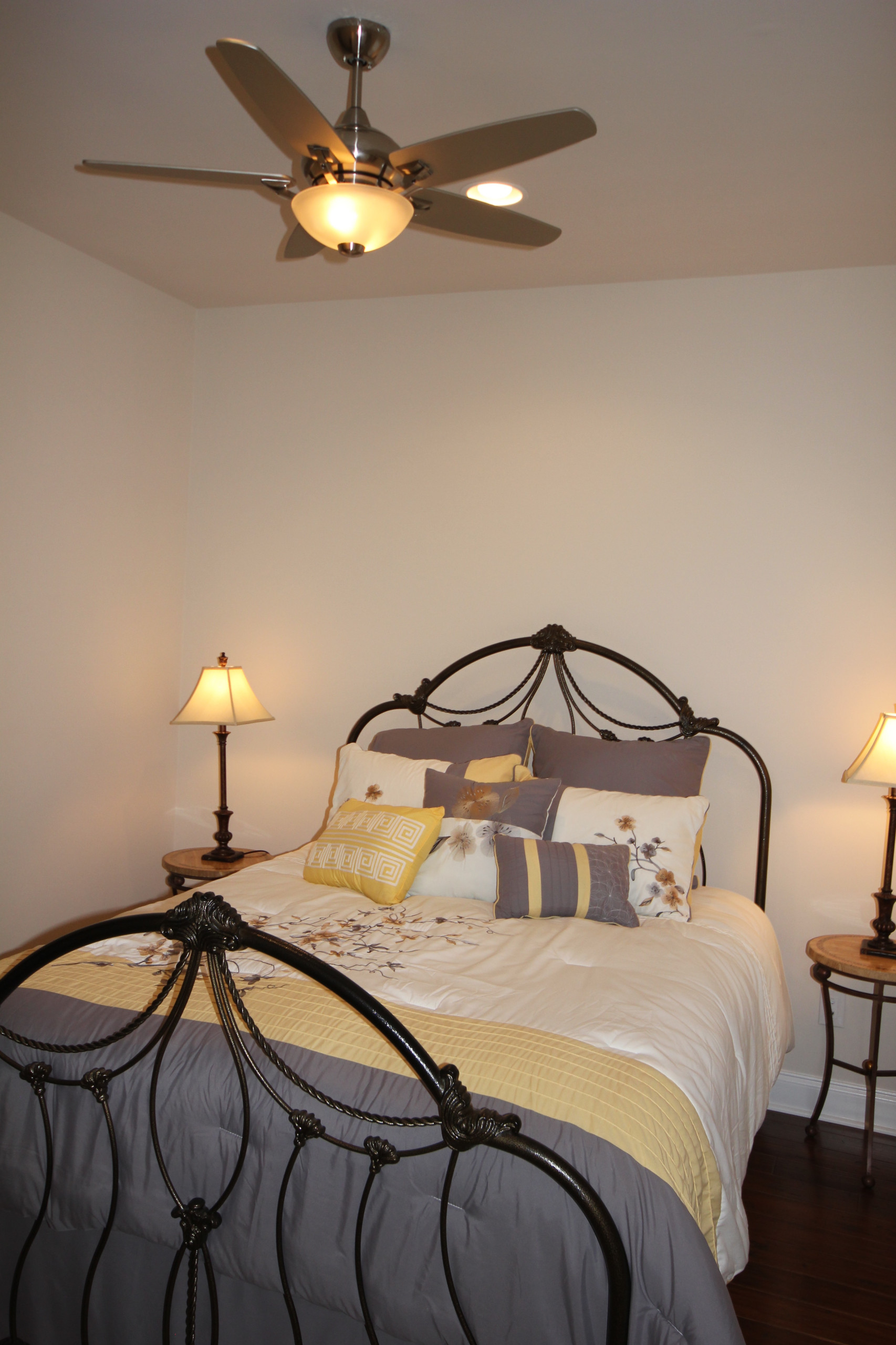 Guest Bedroom in Yellows and Grays