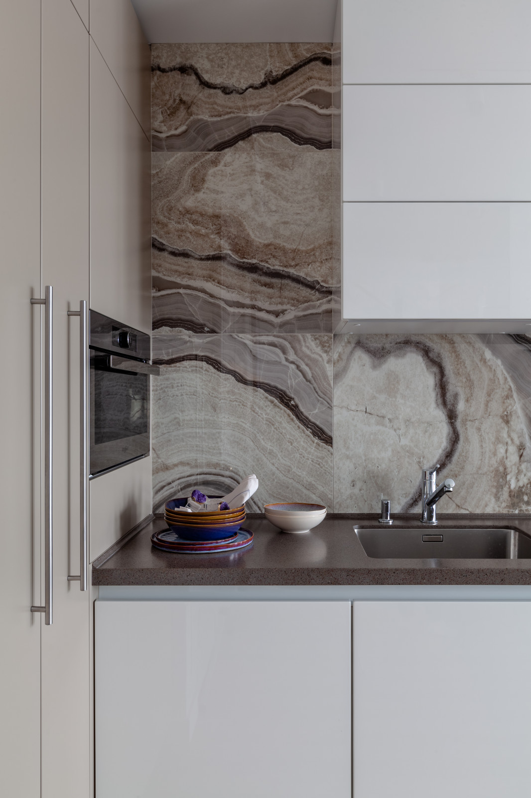 Дизайн-проект пентхауса в ЖК Европейский берег с высотой потолка 5,8 м.