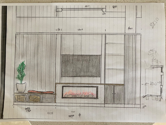 Fireplace moderne-dagligstue
