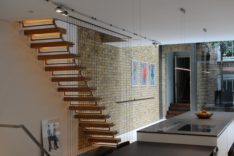 Design ideas for a modern hallway in Hertfordshire.