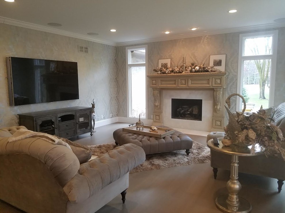 Ann Arbor Great Room, Dining Room, Hallway, Family Room, Kitchen Wallpaper