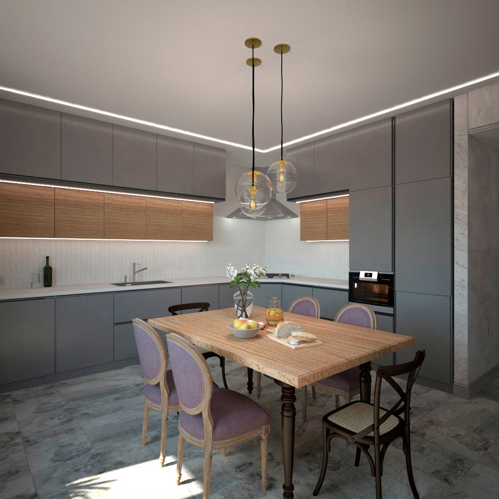 кухня в загородном доме