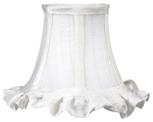 white ruffle lamp shade