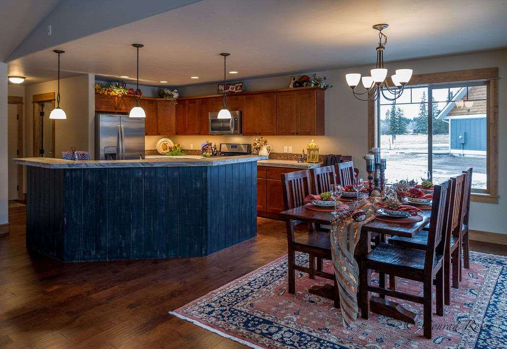 Inspiration for a large rustic home design remodel