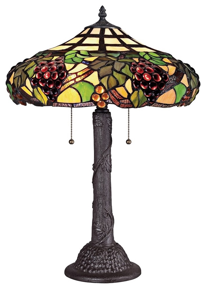 Quoizel Grapevine Tiffany Style Table Lamp