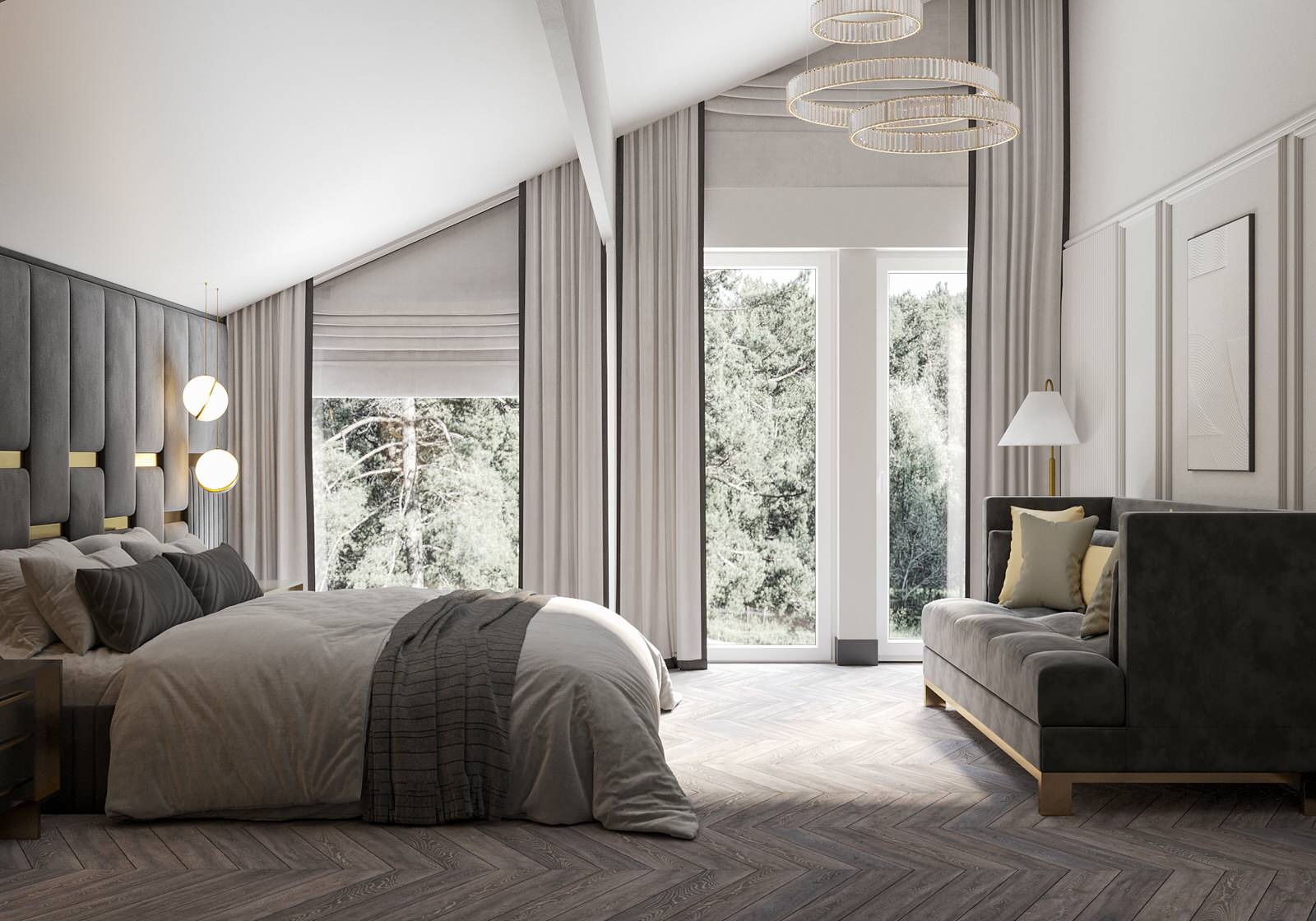 Фахверковый дом на 300 м2, в стиле ар-деко