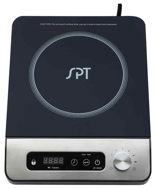 1650W Induction With Control Knob Contemporary Cooktops by