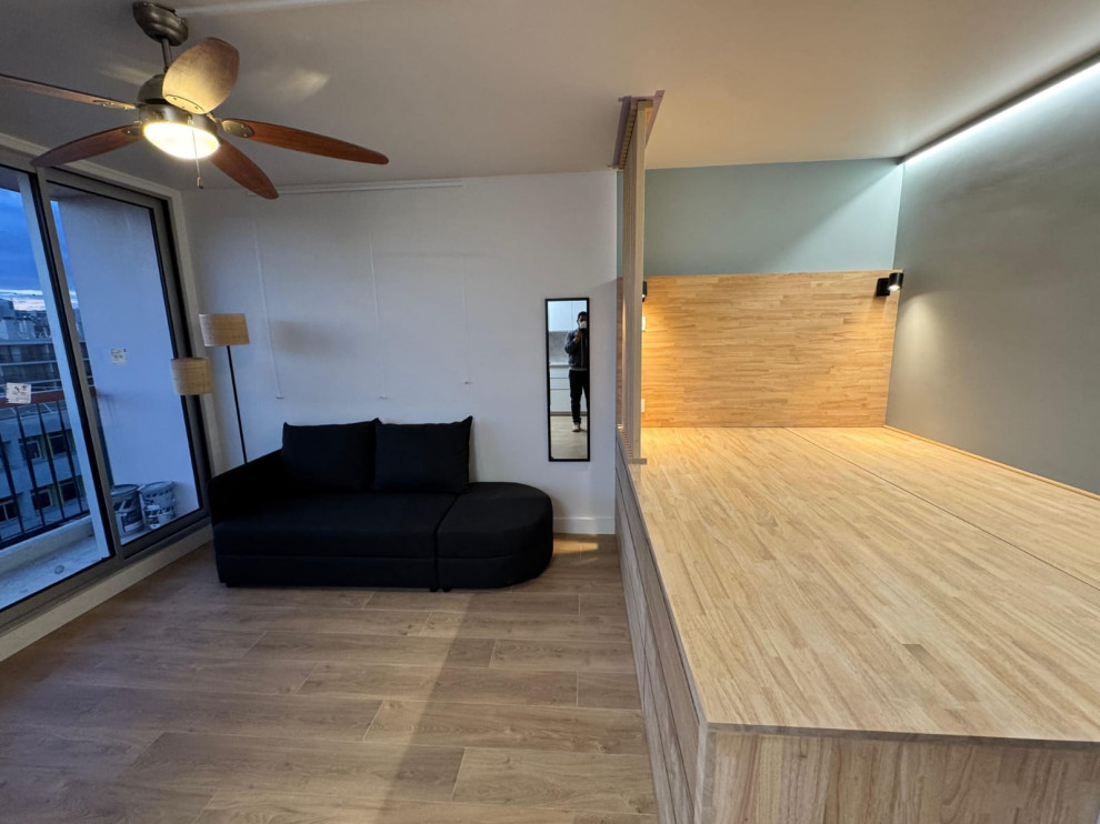 Rénovation d'un studio avec mezzanine