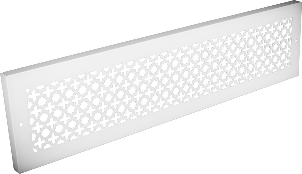 Steel Crest Victorian White Baseboard Grille Transitional Registers