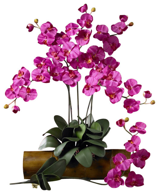 Quality Silk Plants Phalaenopsis Silk Orchid Flower With 