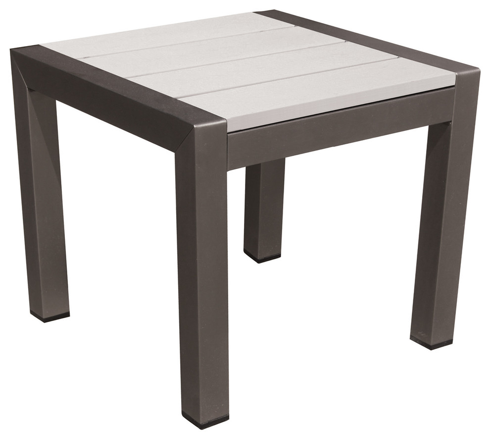 Joseph Side Table Gray, 16lx16wx14h Contemporary Outdoor Side