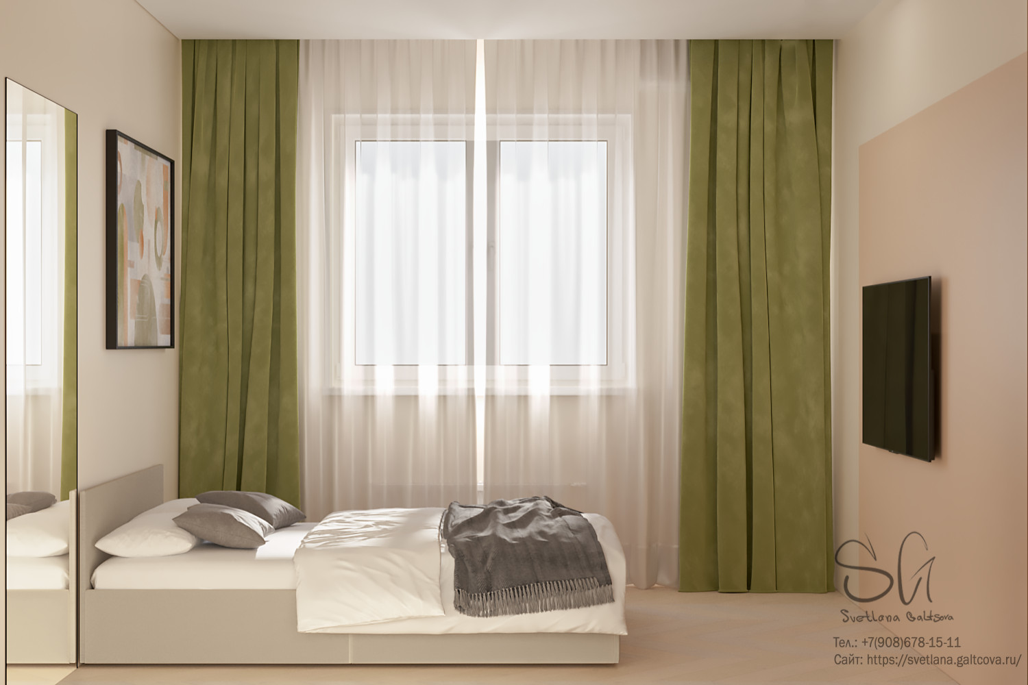 Проект однокомнатной квартиры ЖК Славянка, Краснодар