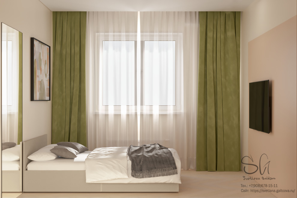 Проект однокомнатной квартиры ЖК Славянка, Краснодар