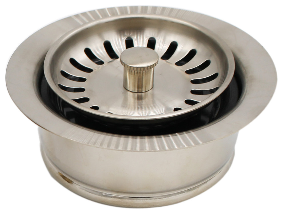 Insinkerator Style Disposal Flange and Strainer, Satin Nickel