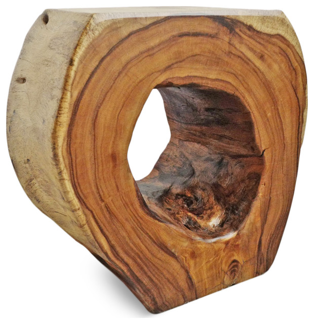 Organic Monkey Pod Side Table - Rustic - Side Tables And End Tables ...
