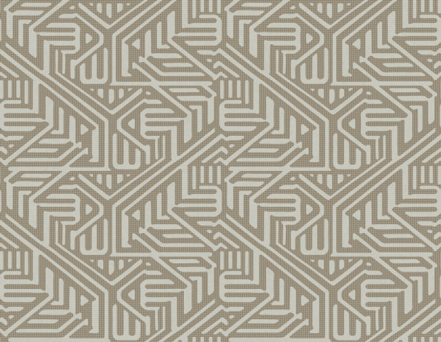 Nambiti Brown Geometric Wallpaper, Bolt - Contemporary - Wallpaper - by ...